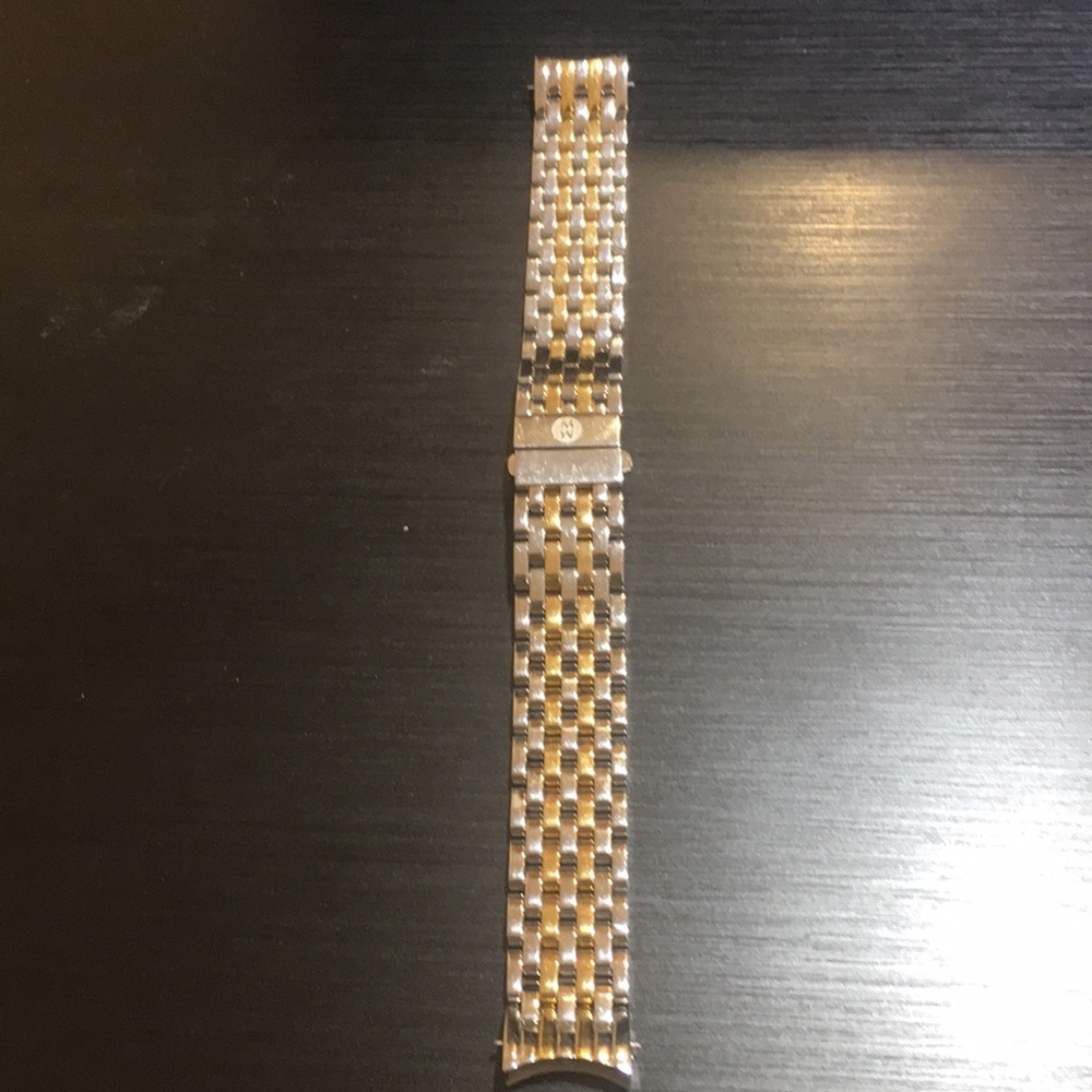 Michele two tone 16mm stainless steel watch band